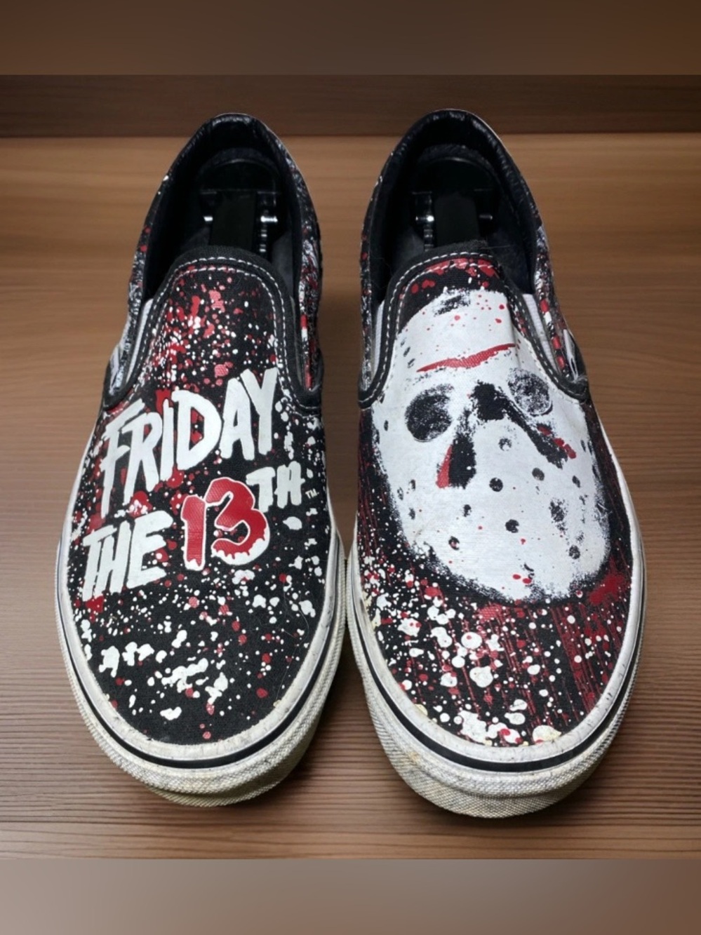 Vans Jason Vorhees House of Terror Friday the 13th  SlipOn Shoes M 6 W 7.5